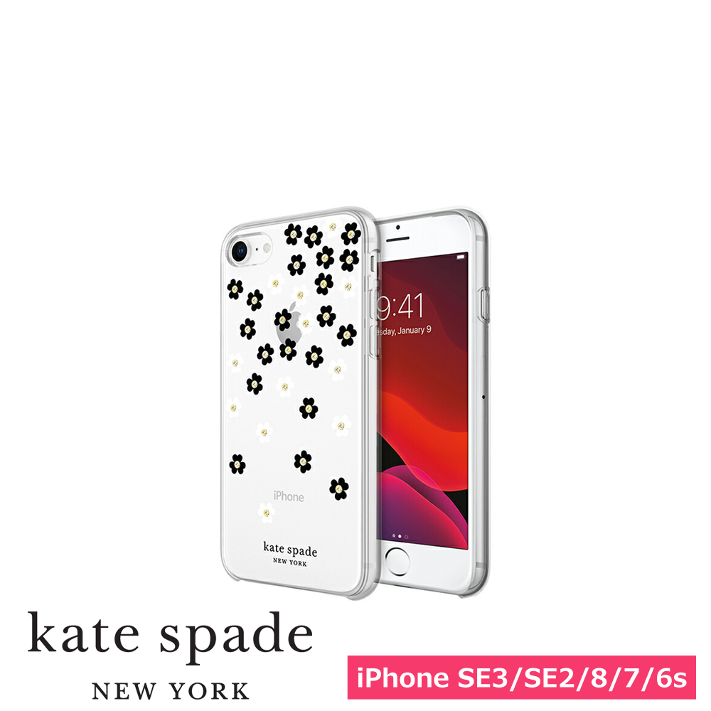 【アウトレット】Kate Spade iPhone SE(第3 / 第2世代) /8/7 Protective Hardshell Scattered Flowers ケイトスペード ケース 花柄 フラワー