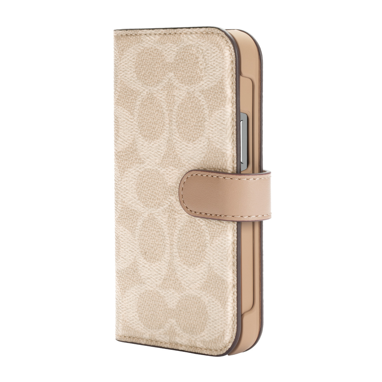 Coach Folio Case Signature C Sand 手帳型ケース コーチ iPhone 12