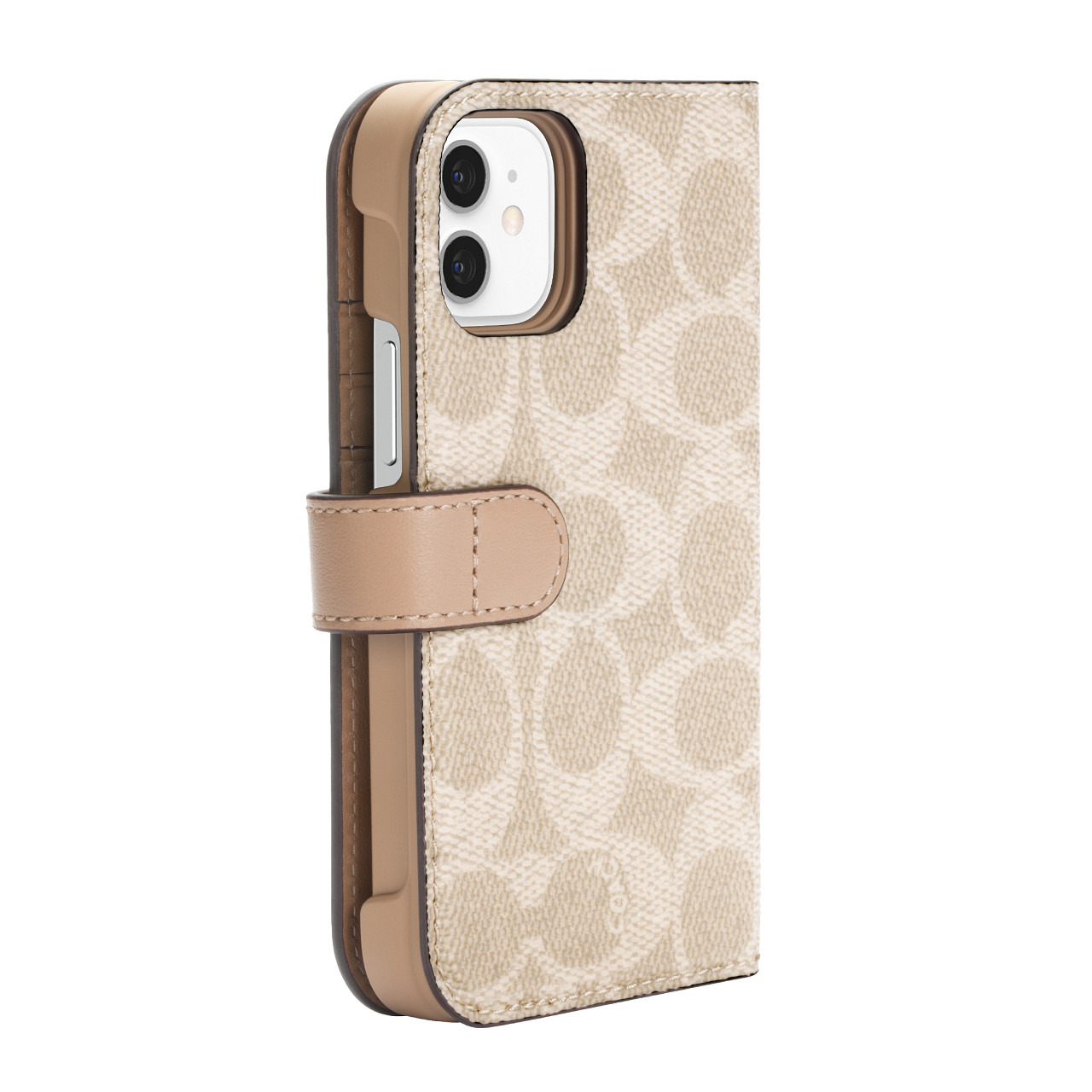 Coach Folio Case Signature C Sand 手帳型ケース コーチ iPhone 12