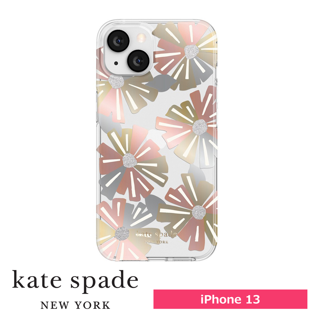 【アウトレット】kate spade ケイトスペード スマホケース ハード ケース iPhone13 花柄 クリア 2021 KSNY Protective HS Case Wallflower