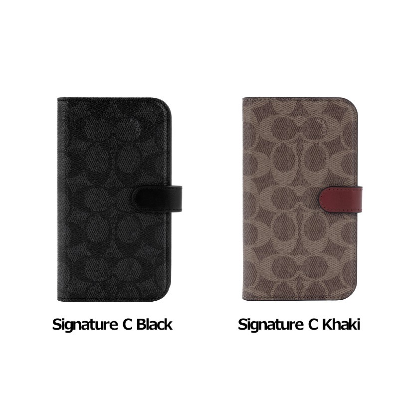 コーチiPhone14 Folio Case-Signature C KhakiGentilyshop