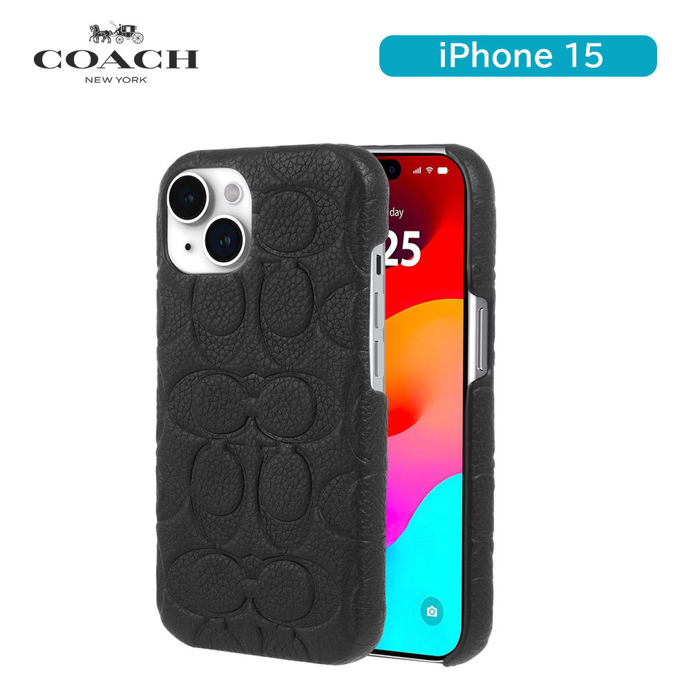 Amazon.co.jp: [Coach] iPhone 15 Plus ケース Leather Slim