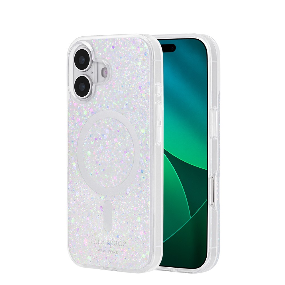 【予約商品】kate spade iPhone 17 ケース Protective - Chunky Glitter Iridescent w/ MagSafe