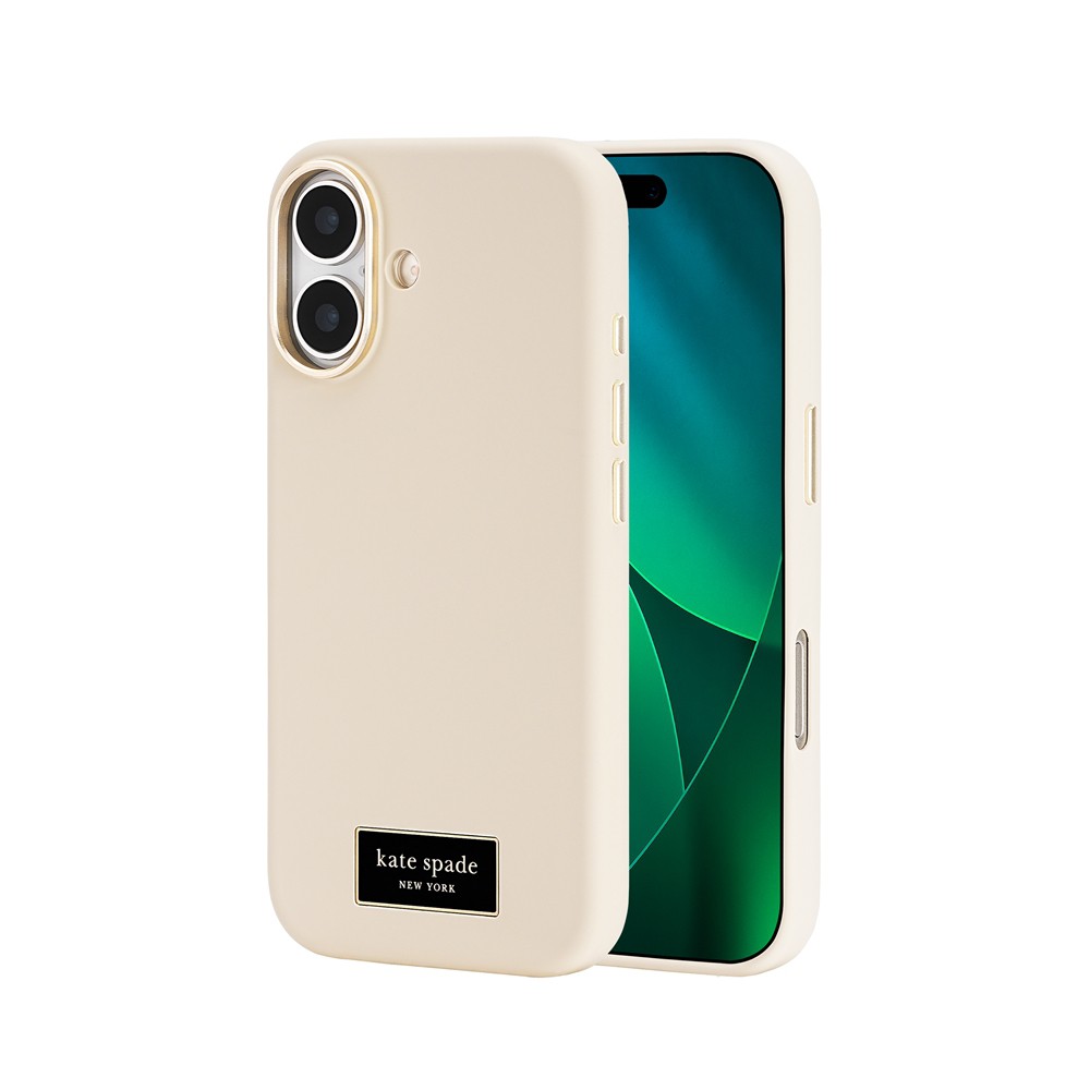 【予約商品】kate spade iPhone 17 ケース Silicone - Icon Perfect Beige w/ MagSafe