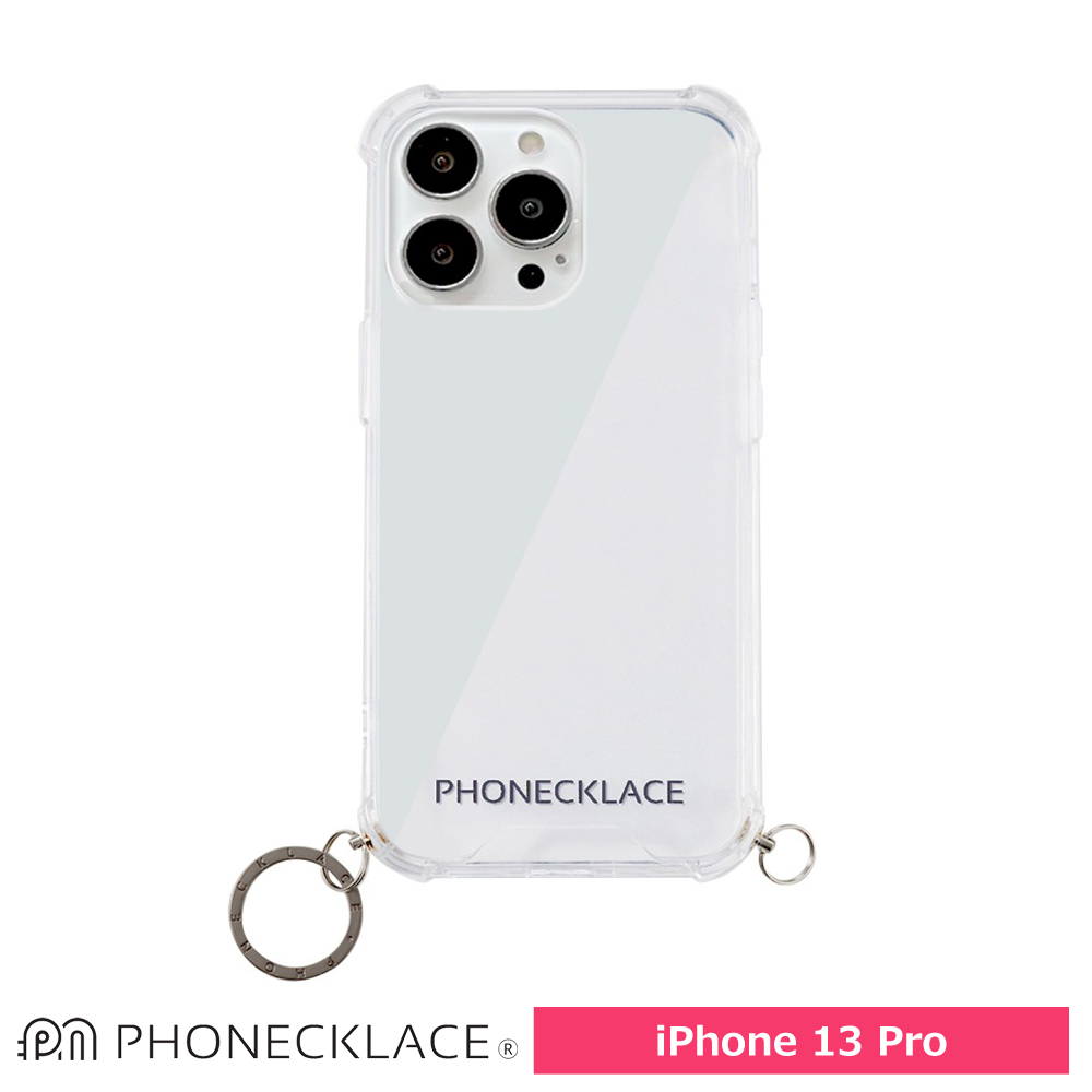 未使用　iPhone 13 Pro ケース　ストラップ付き　ピンク シボ型押し】ストラップ付きケース <バイカラー> | leschériet