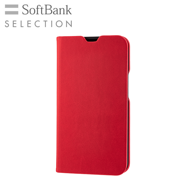 SoftBank SELECTION 耐衝撃 抗ウイルス 抗菌 Stand Flip for iPhone 13 レッド