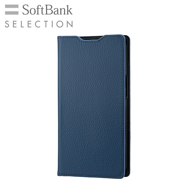 SoftBank SELECTION Leather Flip for iPhone 13 / ネイビー