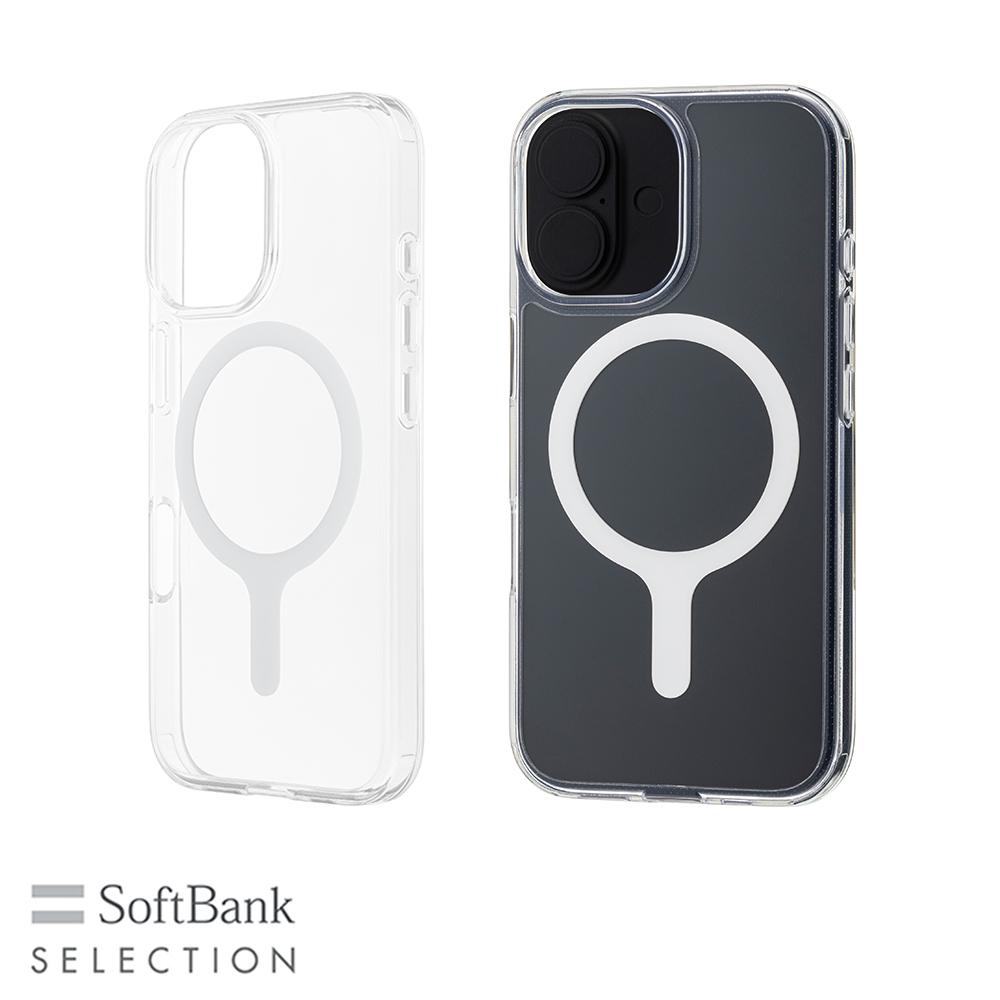 【予約商品】SoftBank SELECTION マグネティックハイブリッドケース for iPhone 16 SB-I018-HYMG/CL ※2024年9月20日発売予定