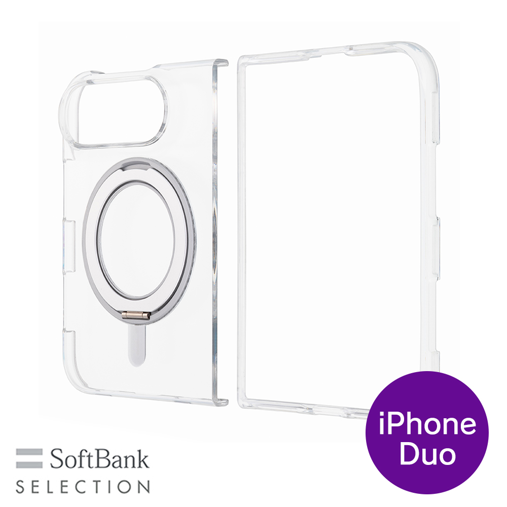 【予約商品】SoftBank SELECTION マグネティック スタンドハードケース for iPhone Duo クリア SB-I029-HCSD/CL ※2026年10月23日発売