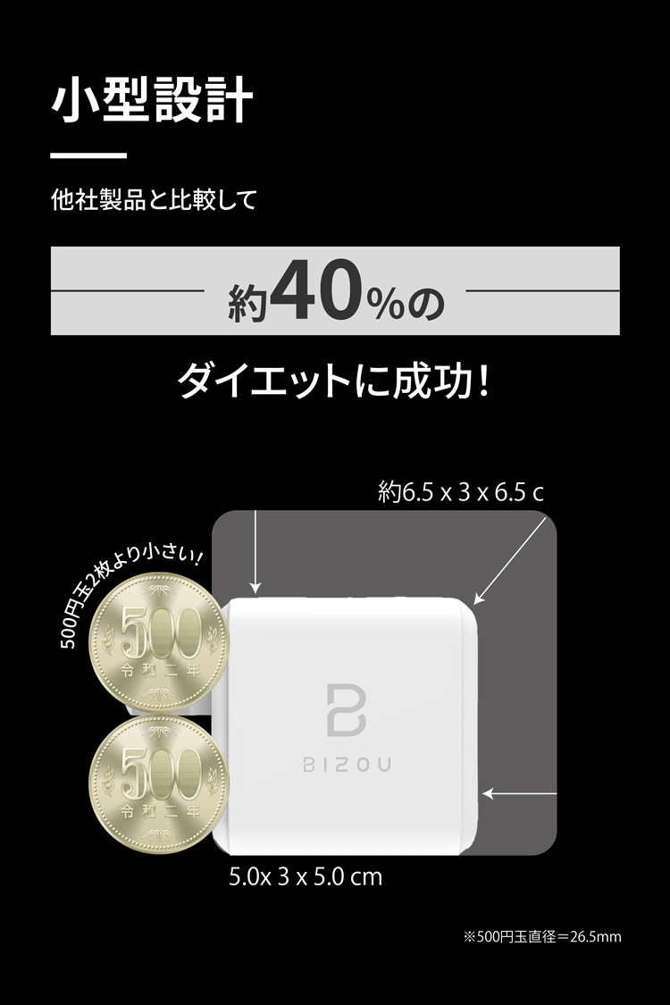 BIZOU 2ポート PD20W×2 BASIC 急速充電 折り畳み式プラグ 1年保証 最大40W BZ-AC02 送料無料 | SoftBank公式  iPhone/スマートフォンアクセサリーオンラインショップ