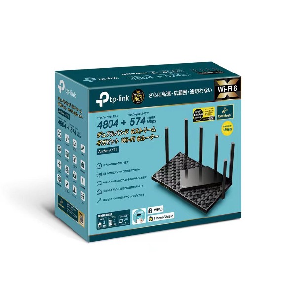 TP-Link WiFi6 無線LANルーター 4804+574Mbps AX5400 メッシュWiFi 