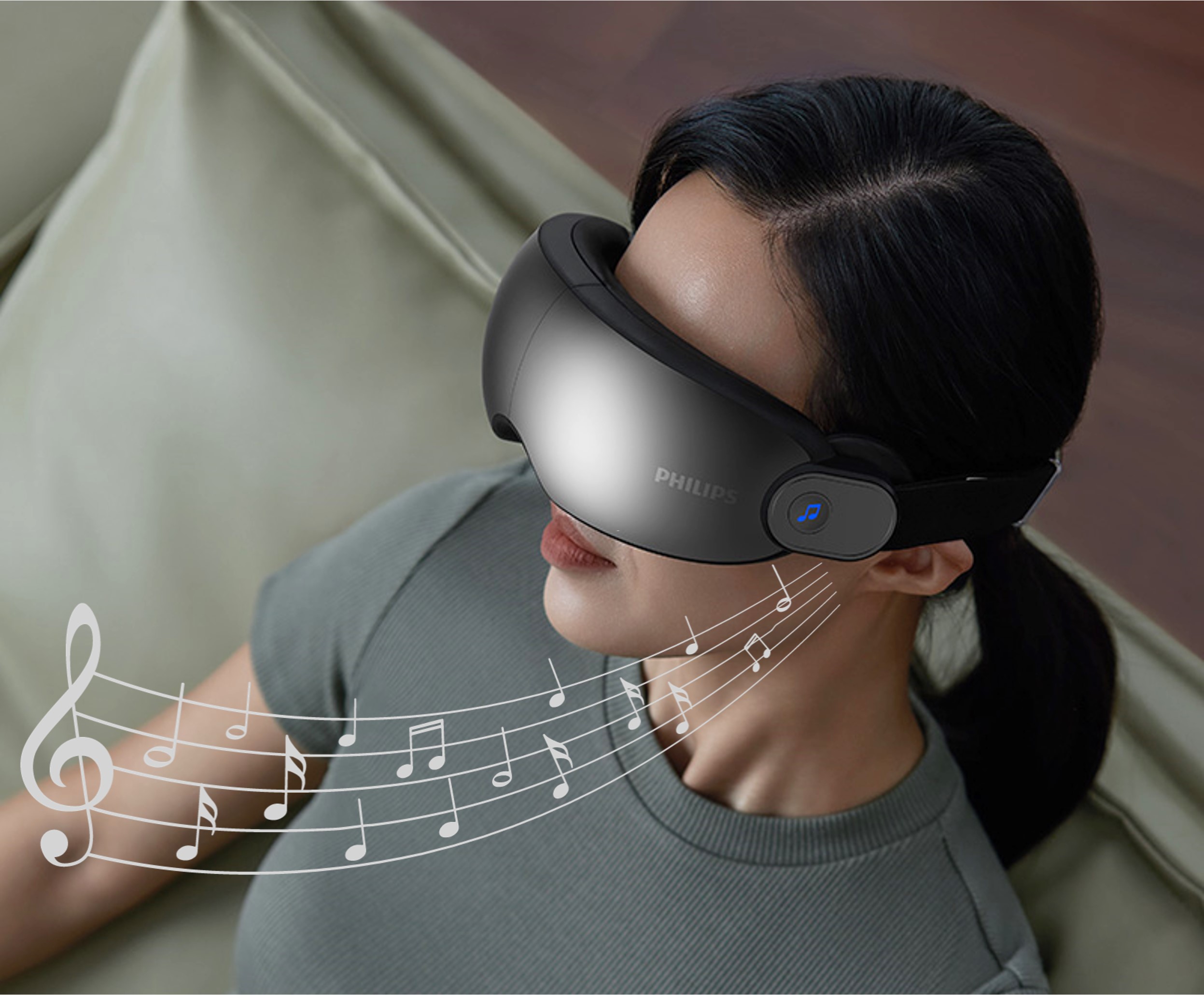 フィリップス社製エアバック加圧アイケア 目元からこめかみまで上質ケア。独自のエアバック加圧搭載【PHILIPS