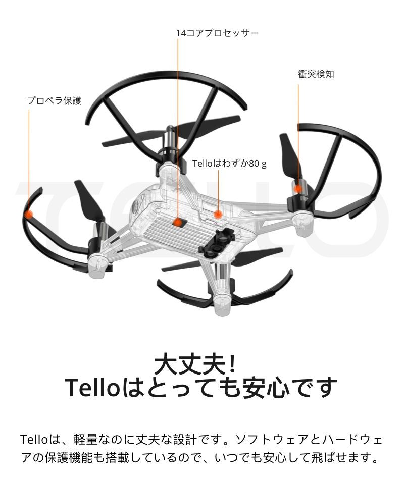 ライズテック ドローン Tello JP TELO - ホビーラジコン