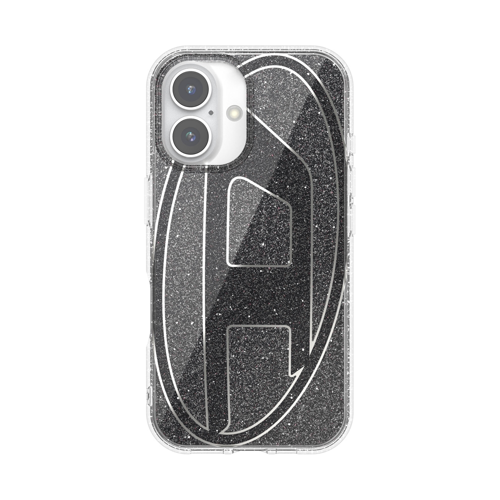 DIESEL iPhone 16 DIESEL Oval D Glitter Case FW24 black 60147