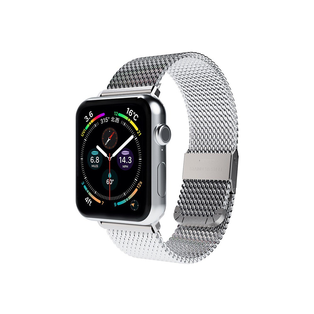 miak ミアック CLIP MESH BAND for Apple Watch 41/40/38mm シルバー