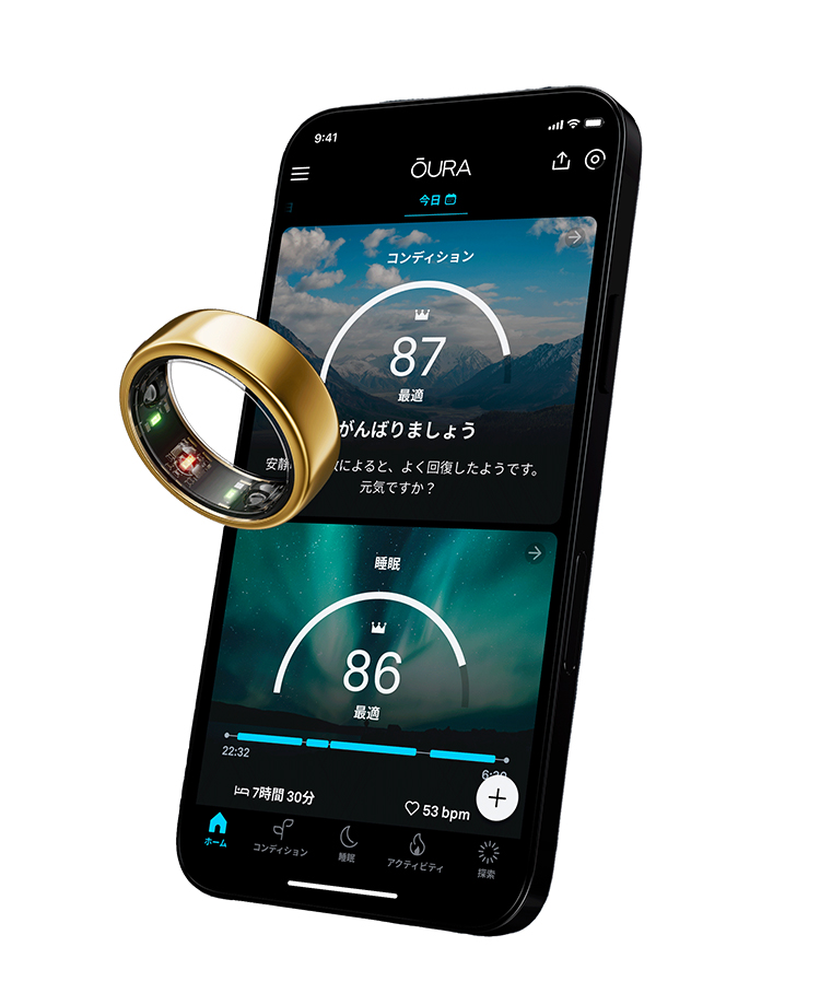 アプリ無料】Oura Ring 第2世代 Heritage 浅い US12 