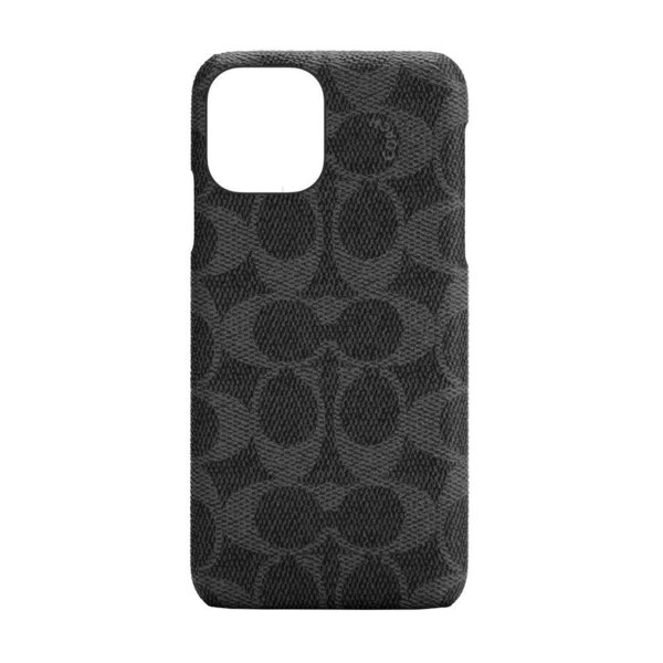 【アウトレット】COACH コーチ iPhone12Pro iPhone12 ケース Slim Wrap Case  Signature C Black  ブランド おしゃれ  ブラック 黒