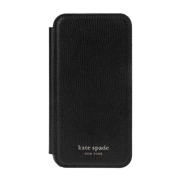kate spade ケイトスペード iPhone12mini Crumbs Black PC Gold Logo ケース 手帳型 ブランド おしゃれ  可愛い 黒 ブラック | SoftBank公式 iPhone/スマートフォンアクセサリーオンラインショップ