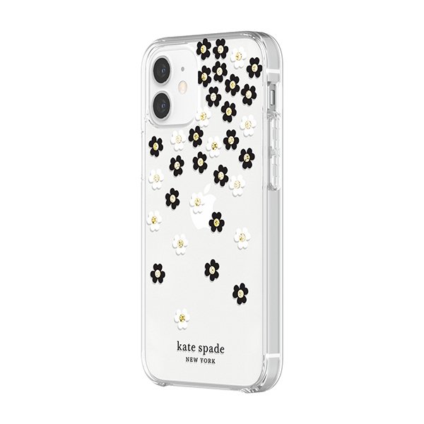 アウトレット Kate Spade ケイトスペード Iphone12mini Scattered Flowers Black White ケース 透明 クリア 花 ブランド おしゃれ 可愛い 白 ホワイト 黒 ブラック Softbank公式 Iphone スマートフォンアクセサリーオンラインショップ