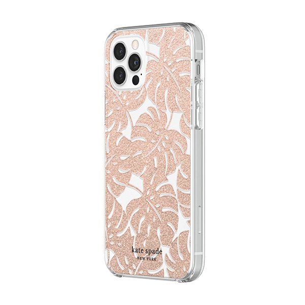 Kate Spade ケイトスペード Iphone12pro Iphone12 Island Leaf Pink Glitter ケース 透明 クリア 花 ブランド おしゃれ 可愛い ピンク Softbank公式 Iphone スマートフォンアクセサリーオンラインショップ