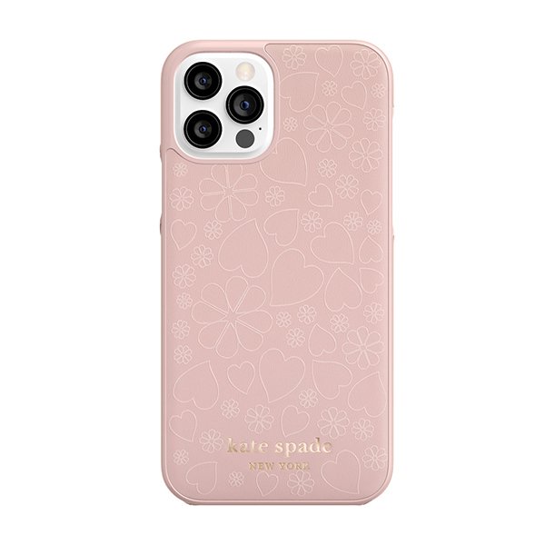 アウトレット Kate Spade ケイトスペード Iphone12pro Iphone12 Pale Vellum Crumbs Printed Clover Heart Gold Logo ケース ブランド おしゃれ 可愛い ピンク Softbank公式 Iphone スマートフォンアクセサリーオンラインショップ