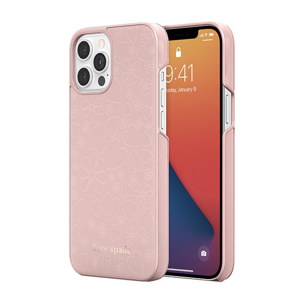 ■美品■ kate spade ケイトスペード レザー てんとう虫 iPhoneX/Xs 対応 アイフォンケース スマホケース ピンクベージュ系 BG0639