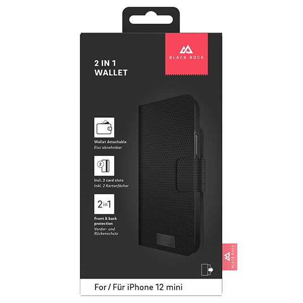 スマートフォン/携帯電話 スマートフォン本体 Black Rock iPhone12mini 2-In-1 Wallet /Black ブラック | SoftBank 