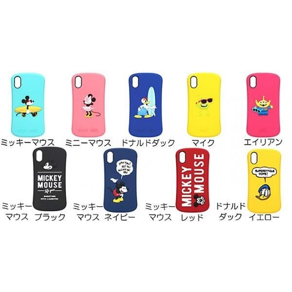 PGA iPhone X用 シリコンケース ミッキーマウス/ネイビー